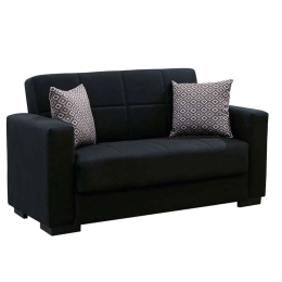 Καναπές - Κρεβάτι Διθέσιος Vox 213-000006 148x77x80cm Black