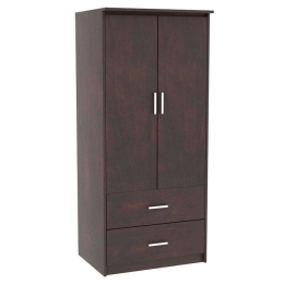 Ντουλάπα Δίφυλλη Olympus 123-000179 81x57x183cm Walnut Δίφυλλη