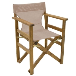 Πολυθρόνα Σκηνοθέτη Retto 237-000032 61x51x86cm Walnut-Taupe