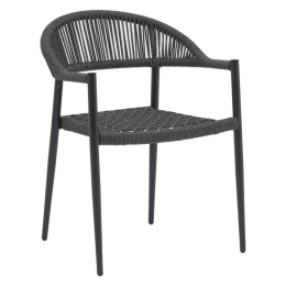 Πολυθρόνα Κήπου Freiburg 216-000014 57x59x77cm Anthracite-Grey