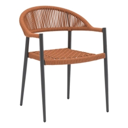 Πολυθρόνα Κήπου Freiburg 216-000013 57x59x77cm Black-Mocha