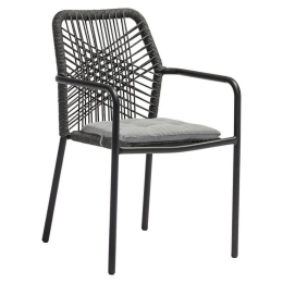 Πολυθρόνα Κήπου Kherson 216-000012 55x61x84cm Anthracite-Grey