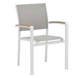Πολυθρόνα Κήπου Pori 216-000004 57x60x85cm White-Grey