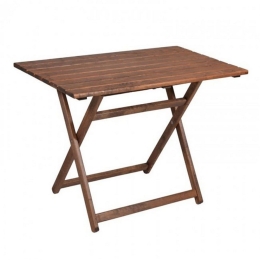 Τραπέζι Retto 237-000011 Από Μασίφ Ξύλο Οξιάς 100x60x71cm Walnut