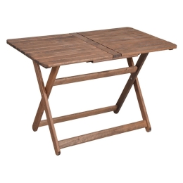 Τραπέζι Retto 237-000006 Από Μασίφ Ξύλο Οξιάς 120x75x71cm Walnut