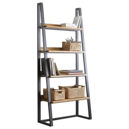 Βιβλιοθήκη Ryder 197-000064 75x36x185cm Walnut-Black