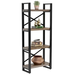 Βιβλιοθήκη Crimson 197-000060 50x22x150cm Walnut-Black