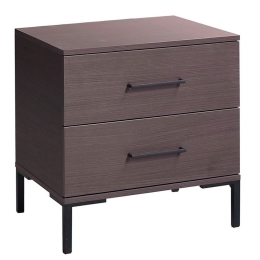 Κομοδίνο Calliope 039-000189 Με 2 Συρτάρια 55x44x57cm Wenge-Black