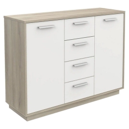 Μπουφές Savita 244-000002 113x36x84cm Natural-White