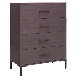 Συρταριέρα Calliope 039-000191 Με 4 Συρτάρια 80x44x108cm Wenge-Black