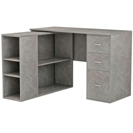 Γραφείο Εργασίας Γωνιακό Polina 230-000017 120x100x75cm Marble Grey