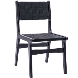 Καρέκλα Ridley 236-000008 48,5x61x87cm Black Ξύλο,PVC