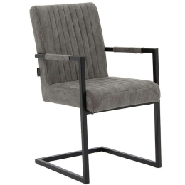 Πολυθρόνα Maclean 029-000147 51x66x89cm Grey-Black