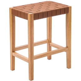 Σκαμπό Ridley 236-000012 51x34x61,5cm Natural
