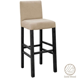 Σκαμπό Μπαρ Bari 047-000053 42x46x110cm Ecru-Black
