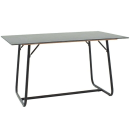 Τραπέζι Revello 101-000075 150x90x75cm Marble Black Πέτρα,Μέταλλο