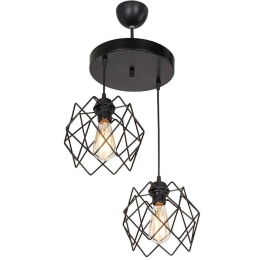 Φωτιστικό Οροφής 147-000120 Φ40x70cm 2xΕ27 Black