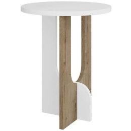 Βοηθητικό Τραπεζάκι Luna 119-001112 Φ40x47cm Natural-White