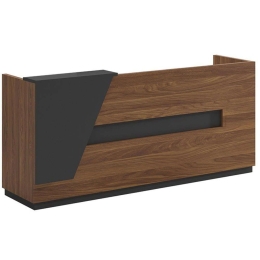 Γραφείο Υποδοχής Oscar 246-000005 180x65x76cm Walnut-Anthracite