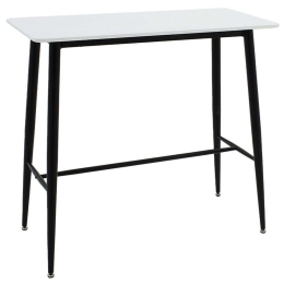 Τραπέζι Μπαρ Harriet 235-000010 120x60x105cm White-Black Mdf,Μέταλλο