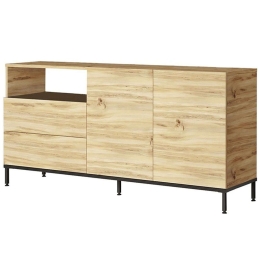 Μπουφές Evaluate 176-000124 170x46,5x75,5cm Sonoma-Wenge Μελαμίνη,Μέταλλο