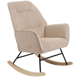 Πολυθρόνα Κουνιστή Exultant 255-000016 75x68x95cm Beige-Natural