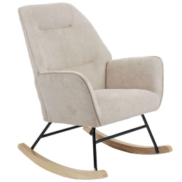 Πολυθρόνα Κουνιστή Exultant 255-000015 75x68x95cm Cream-Natural