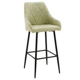 Σκαμπό Μπαρ Empower 029-000179 49x49x97cm Antique Grey-Black