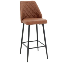 Σκαμπό Μπαρ Inflame 093-000024 48x55x107cm Taba-Black