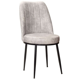 Καρέκλα Farell I 266-000008 46x48x92cm Antique Grey-Black Μέταλλο,Ύφασμα