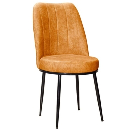 Καρέκλα Farell I 266-000009 46x48x92cm Antique Orange-Black Μέταλλο,Ύφασμα