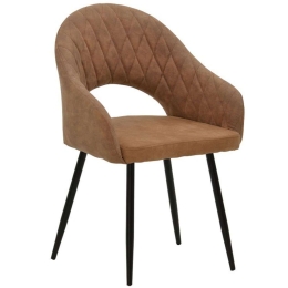 Πολυθρόνα Macie 029-000151 58x50x85cm Antique Brown-Black Ξύλο,Ύφασμα