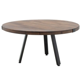 Τραπέζι Σαλονιού Zenith 197-000150 Φ80x39cm Walnut-Black