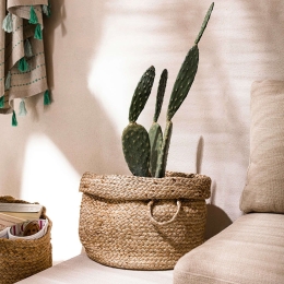 Καλάθι Combo 259 36X40cm Natural Gofis Home Ψάθα