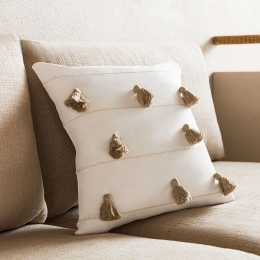 Μαξιλαροθήκη Διακοσμητική Pomy Beige 188/06 Gofis Home 43X43 100% Βαμβάκι