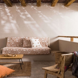 Ριχτάρι Rosefield Brown 201/13 Gofis Home Τριθέσιο 180x310cm Βαμβάκι-Πολυέστερ