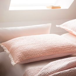 Μαξιλαροθήκη Cloudy 977/17 Pink-Somon Gofis Home 50Χ70 50x70cm 100% Βαμβάκι