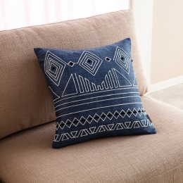 Μαξιλαροθήκη Διακοσμητική Edna 162/01 Blue Jean Gofis Home 43X43 43x43cm Polyester