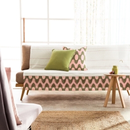 Ριχτάρι Dizzy 659 Somon-Green Gofis Home Τριθέσιο 180x310cm 100% Βαμβάκι