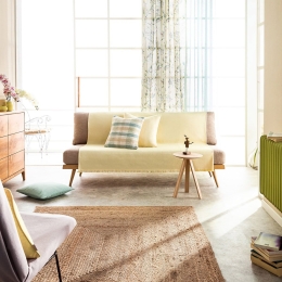 Ριχτάρι Rene 732/10 Lemon Gofis Home Διθέσιο 180x250cm Βαμβάκι-Πολυέστερ