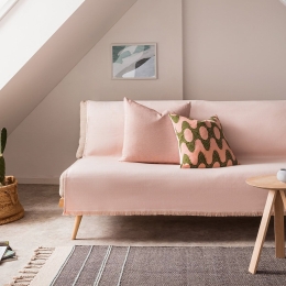 Ριχτάρι Rene 732/25 Pink Gofis Home Πολυθρόνα 180x180cm Βαμβάκι-Πολυέστερ