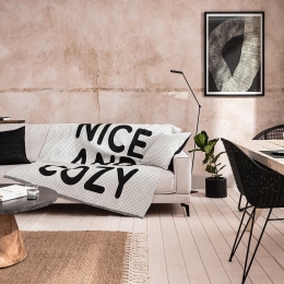 Ριχτάρι Bicolor 493 Black-White Gofis Home Πολυθρόνα 100% Πενιέ Βαμβάκι