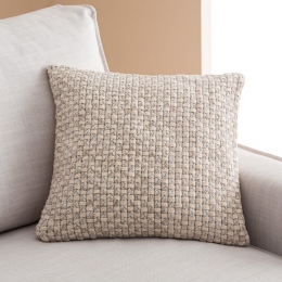 Μαξιλαροθήκη Διακοσμητική Hera 141 Beige-Grey Gofis Home 43X43 100% Βαμβάκι