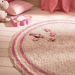 Χαλί Παιδικό Blissful 152/ 17 Beige-Apple Pink Gofis Home 120X120cm Round