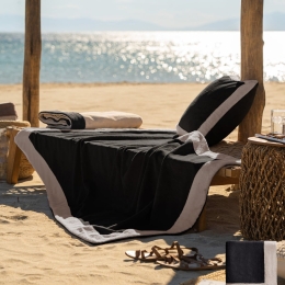 Μαξιλαροθήκη Διακοσμητική Coral Sense 519-14 Black Coal - Sand Gofis Home 43X43 43x43cm 100% Βαμβάκι