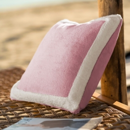 Μαξιλαροθήκη Διακοσμητική Coral Sense 519-23 Pink Gum - Vanilla Gofis Home 43X43 43x43cm 100% Βαμβάκι