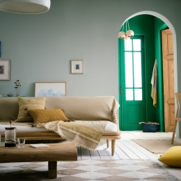 Ριχτάρι Kelda 174/04 Mustard Gofis Home Πολυθρόνα 180x180cm Βαμβάκι-Πολυέστερ