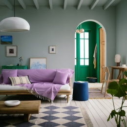 Ριχτάρι Eartha 372/19 Lilac Gofis Home Πολυθρόνα 180x180cm 100% Βαμβάκι