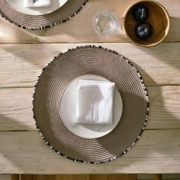 Σουπλά Chiara 084/06 Beige Gofis Home 38x38cm Πολυέστερ