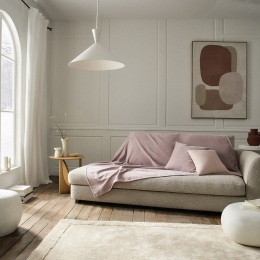 Ριχτάρι Luna 427/19 Grey Mauve Gofis Home Πολυθρόνα 180x180cm Πολυέστερ